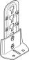 Preview: Bettverbinder, für Mittelbalken- und Lattenrostauflage Höhe einstellbar, Höhe: 140 mm, blau verzinkt